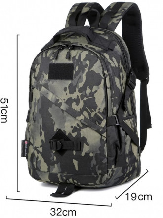 Рюкзак мужской Rittlekors Gear RG5005 черный камуфляж